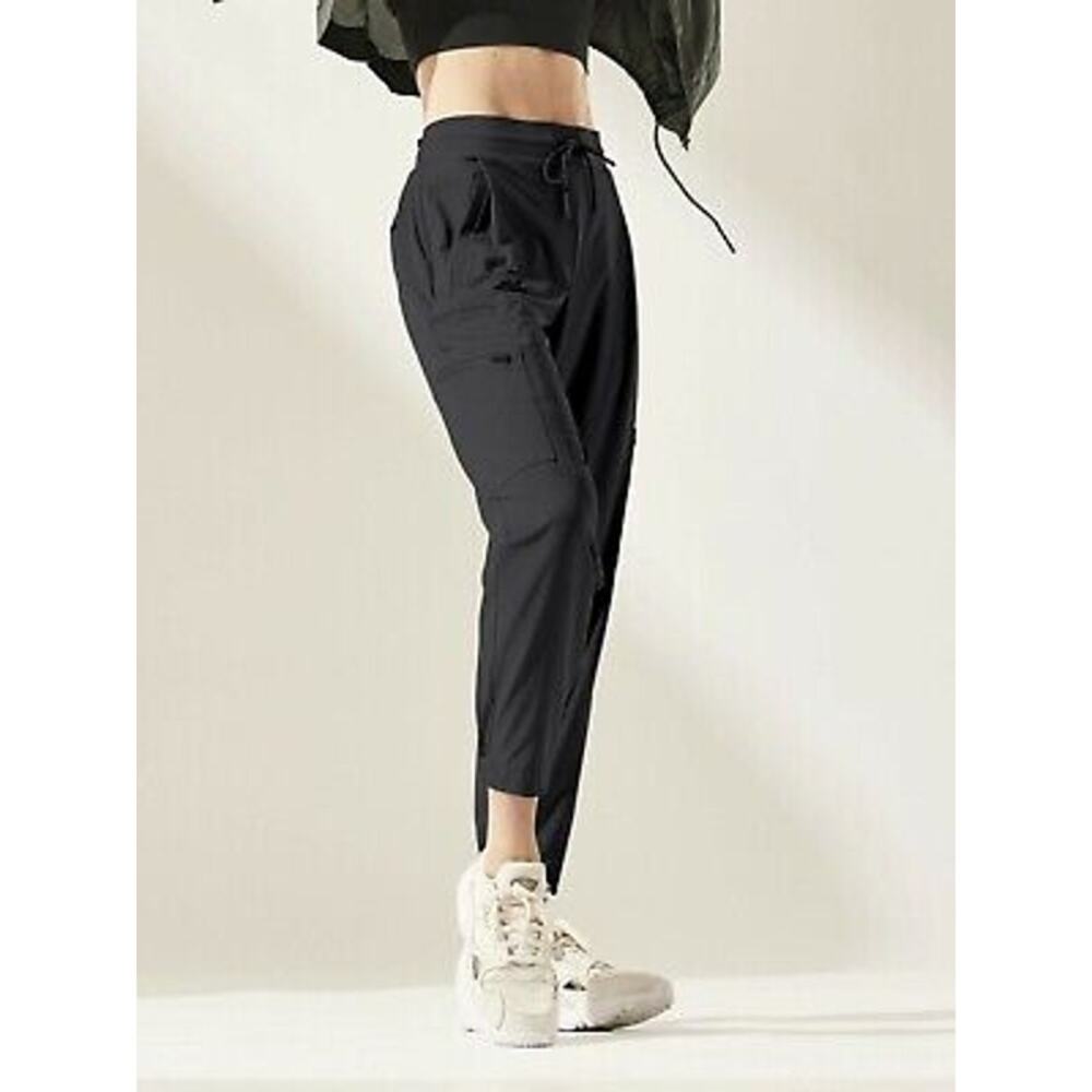 Athleta Go Far Travel Venture Pant High Rise Tapered Jogger Black Size 14 NWOT